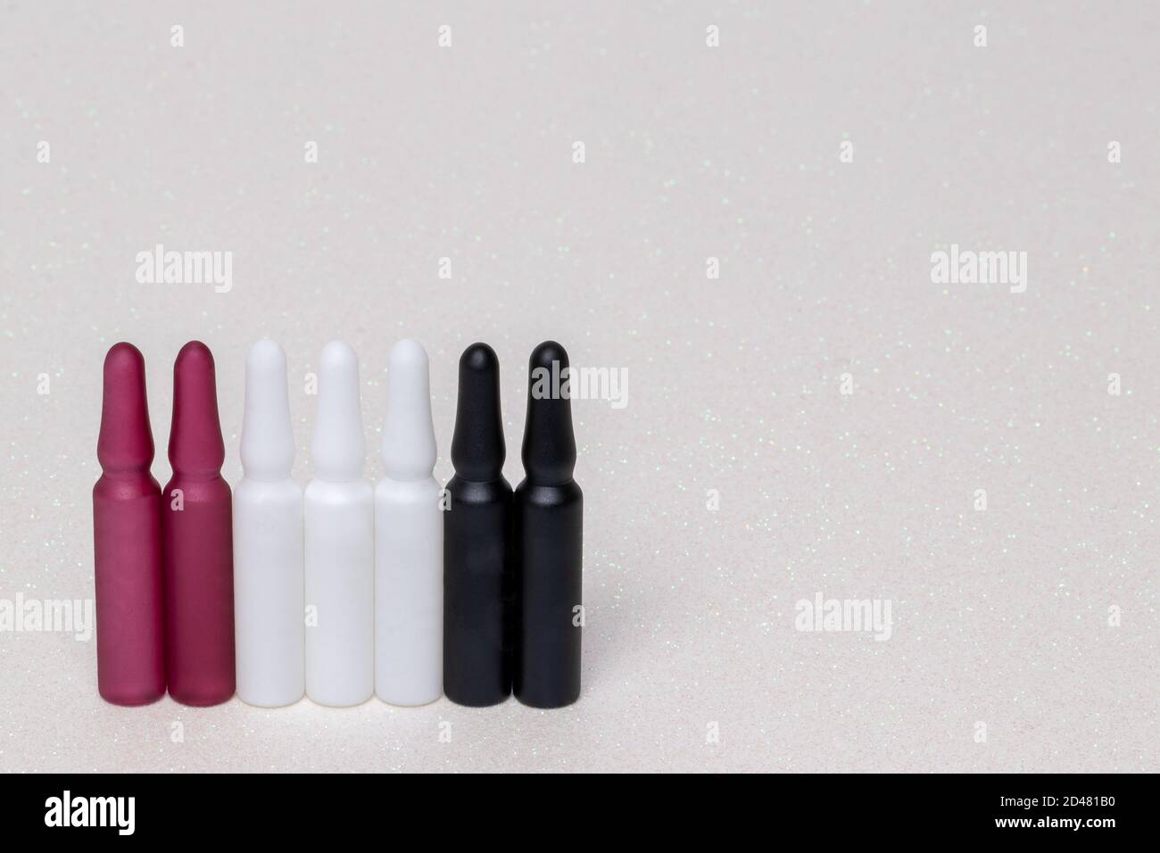 Beauty ampoules. Set of seven luxury ampoules with serum for anti age