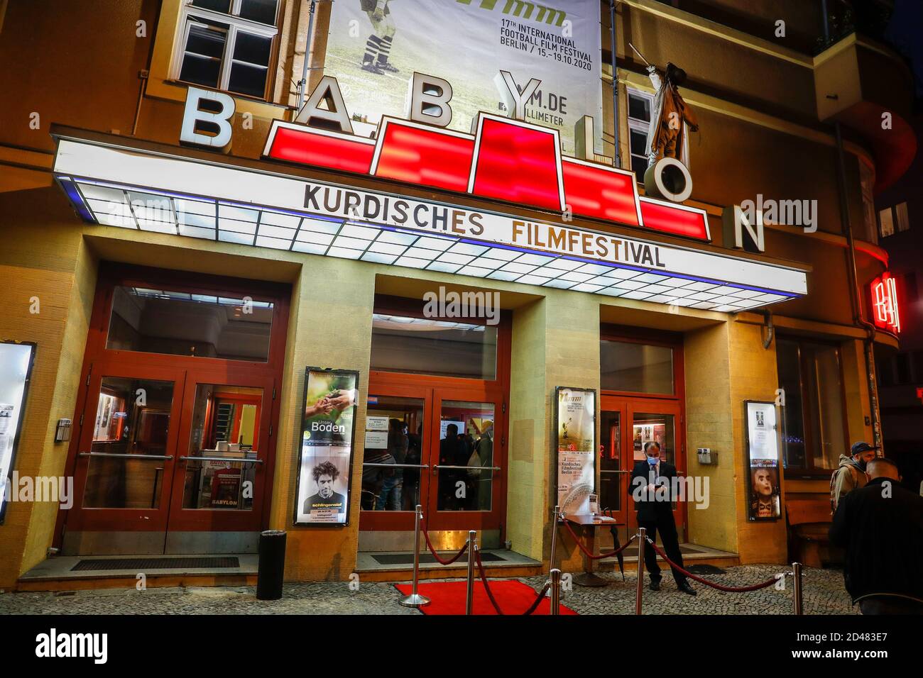 Berlin, Germany. 08th Oct, 2020. Exterior view at the opening of the 10th Kurdish Film Festival in the Babylon cinema. Credit: Gerald Matzka/dpa-Zentralbild/ZB/dpa/Alamy Live News Stock Photo