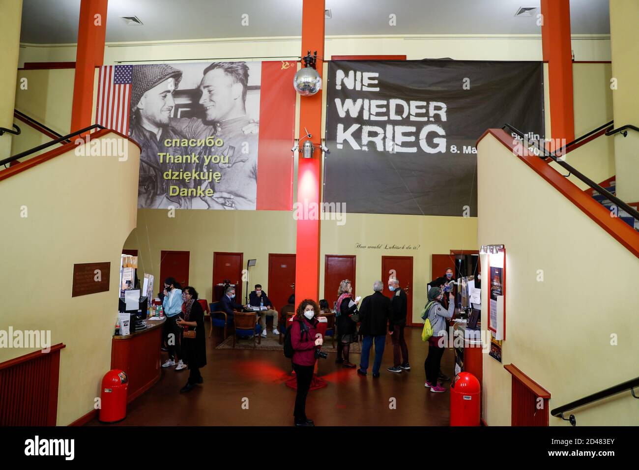 Berlin, Germany. 08th Oct, 2020. View of the entrance hall at the opening of the 10th Kurdish Film Festival in the Babylon cinema. Credit: Gerald Matzka/dpa-Zentralbild/ZB/dpa/Alamy Live News Stock Photo