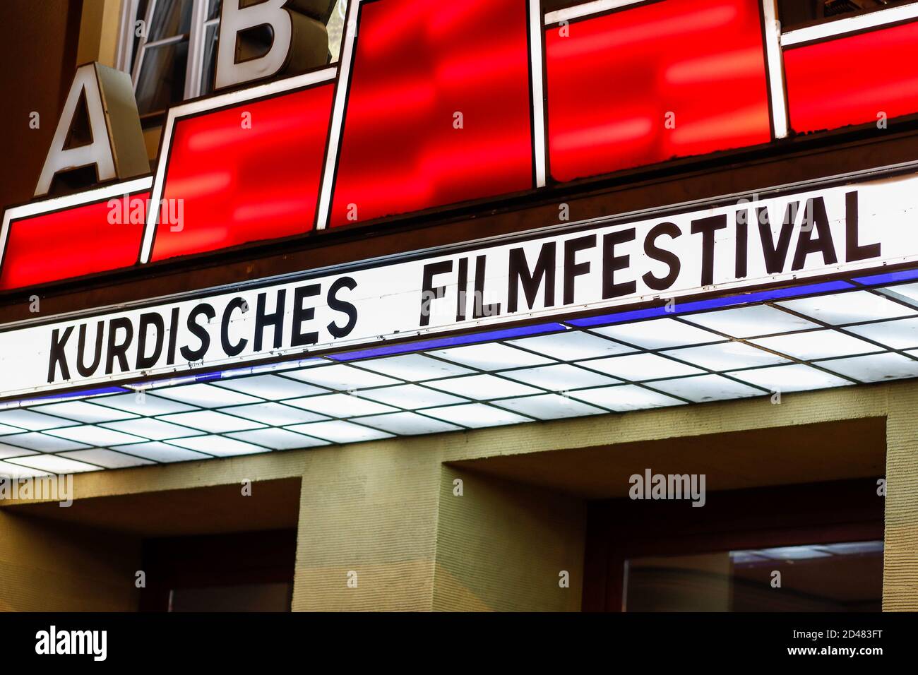 Berlin, Germany. 08th Oct, 2020. Exterior view at the opening of the 10th Kurdish Film Festival in the Babylon cinema. Credit: Gerald Matzka/dpa-Zentralbild/ZB/dpa/Alamy Live News Stock Photo