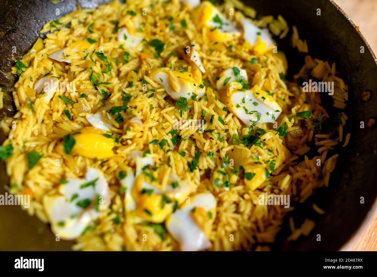 Smoked Haddock Kedgeree Stock Photo Alamy