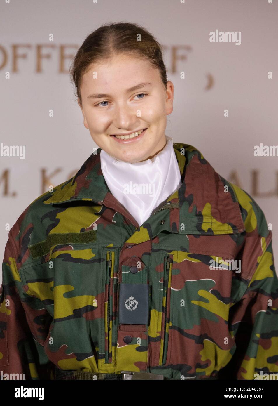 Brussel Belgium 08th Oct 2020 Princess Elisabeth Of Belgium At The Koninklijke Militaire School In Brussel On October 08 2020 To Attend The Opening Ceremony Of The Academic Year 2020 2021 Of The