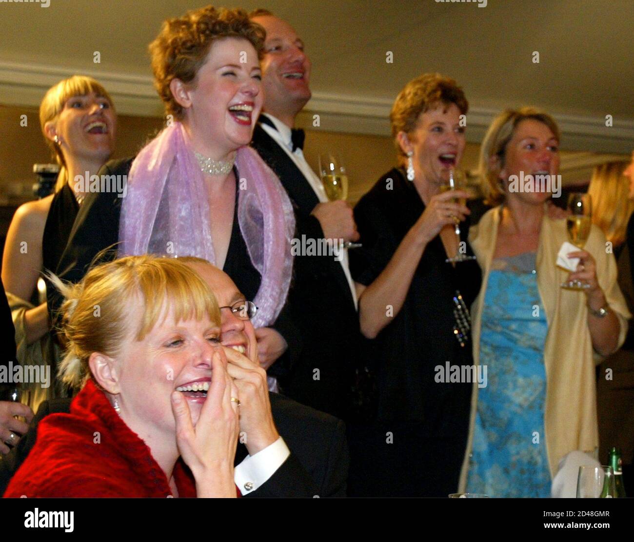 MEMBERS OF THE DANISH COMMUNITY AT A PARTY IN SYDNEY REACT AS THEY WATCH DANISH CROWN PRINCE FREDERIK CRY AS HE WATCHES HIS MARY DONALDSON AT THEIR WEDDING. of the Danish ...