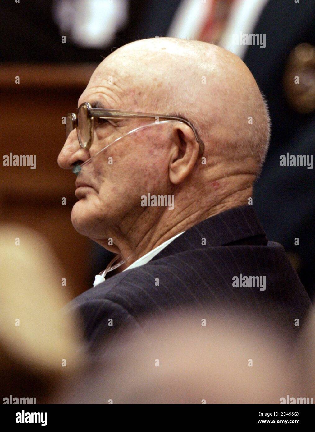 Former Ku Klux Klansman Edgar Ray Killen sits in the courtroom in Philadelphia, Mississippi June 21, 2005 as he is convicted of manslaughter on three counts. Killen was found guilty of manslaughter on Tuesday in the 1964 killings of three civil rights workers, a case that outraged much of the country and energized the civil rights movement. REUTERS/Rogelio Solis/Pool  RVS/CN Stock Photo