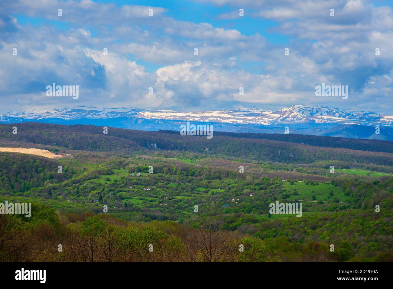 Beautiful spring landscape in Adygea, Russia Stock Photo - Alamy