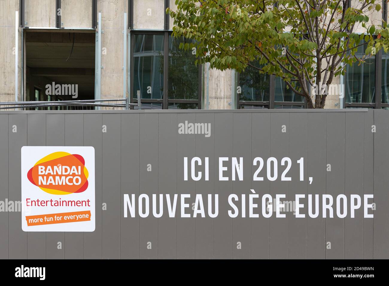 Lyon France August 29 Front View Of Bandai Namco Entertainment New Headquater Construction Area Japanese Multinational Video Game Develope Stock Photo Alamy