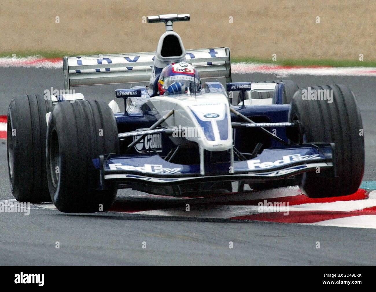 Formula One Driver Juan Pablo Montoya Of Colombia Drives His Bmw Williams During The French Grand Prix At The Magny Cours Circuit On July 6 03 Ralf Schumacher Won This Event Front Formula One Driver Juan Pablo Montoya Of Colombia Drives His Bmw Williams During The French Grand Prix At The Magny Cours Circuit On July 6 03 Ralf Schumacher Won This Event Front