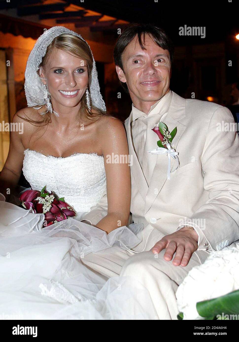 Mexican Driver Adrian Fernandez Of Fernandez Racing And His New Wife Colombian Model Catalina Maya Leave