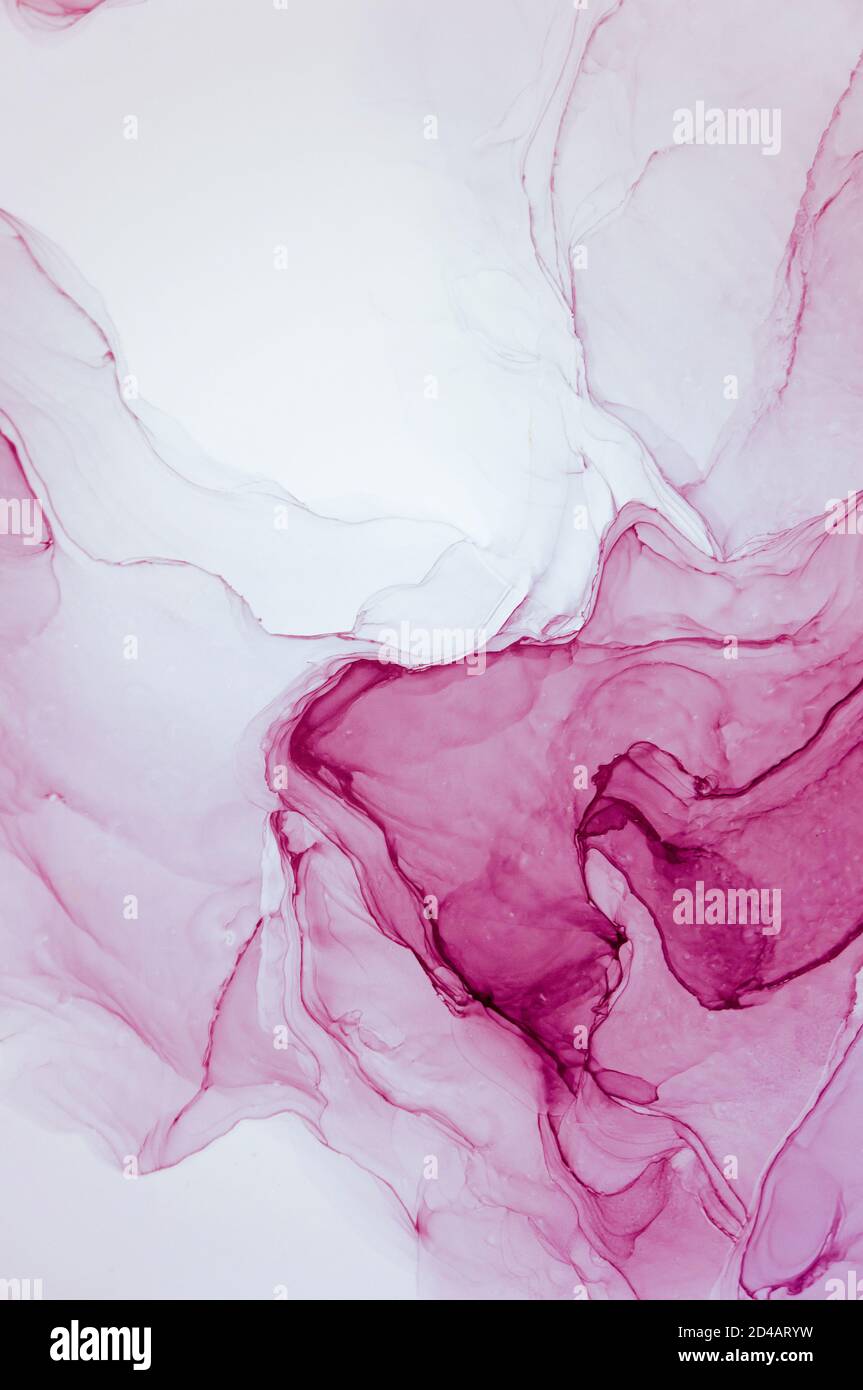 Ink, paint, abstract. Closeup of the painting. Colorful abstract