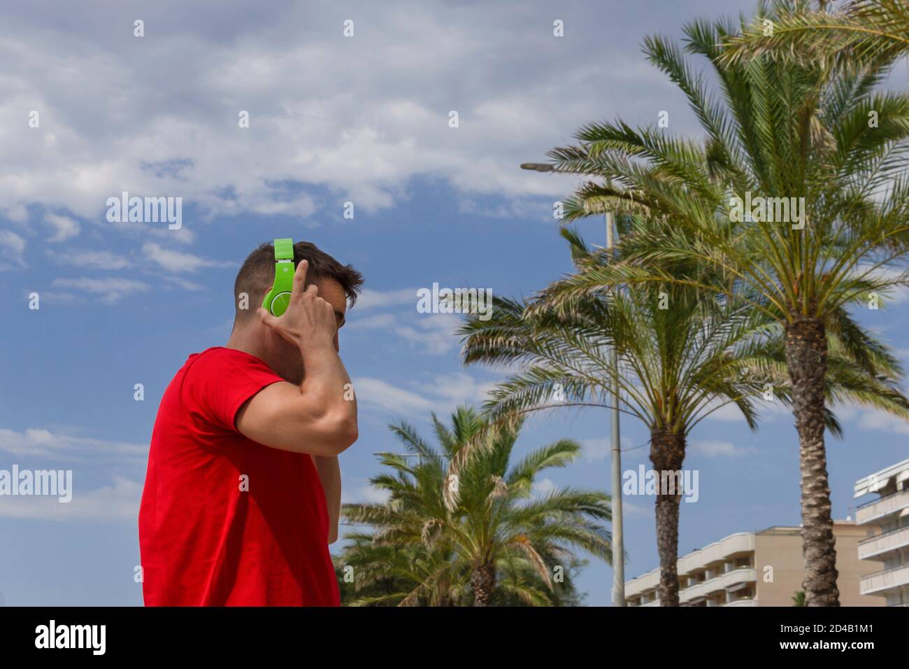 Headphones with palm tree logo outlet