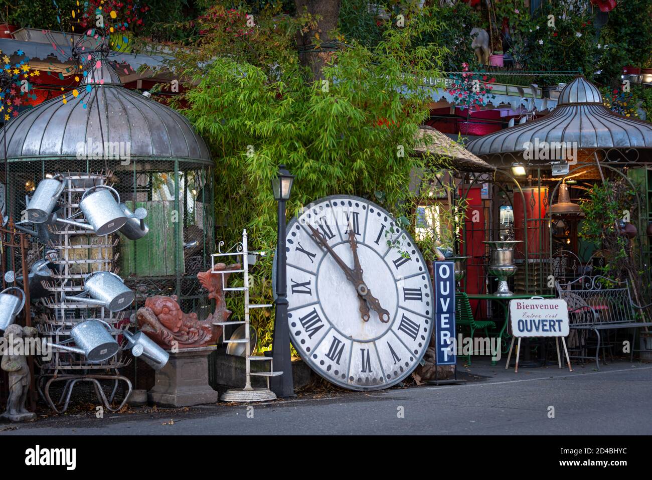 outside of antique shop in the south of France ,Provence Stock Photo