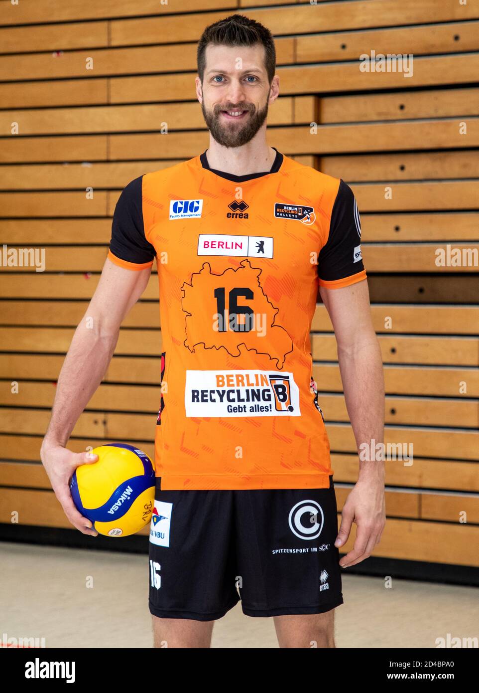 Berlin, Germany. 30th Sep, 2020. Volleyball: Mediaday BR Volleys,  Horst-Korber sports centre. Player Eder Carbonera