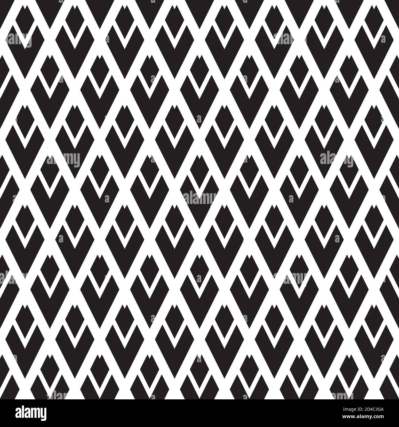 Seamless texture with black geometric forms Stock Vector