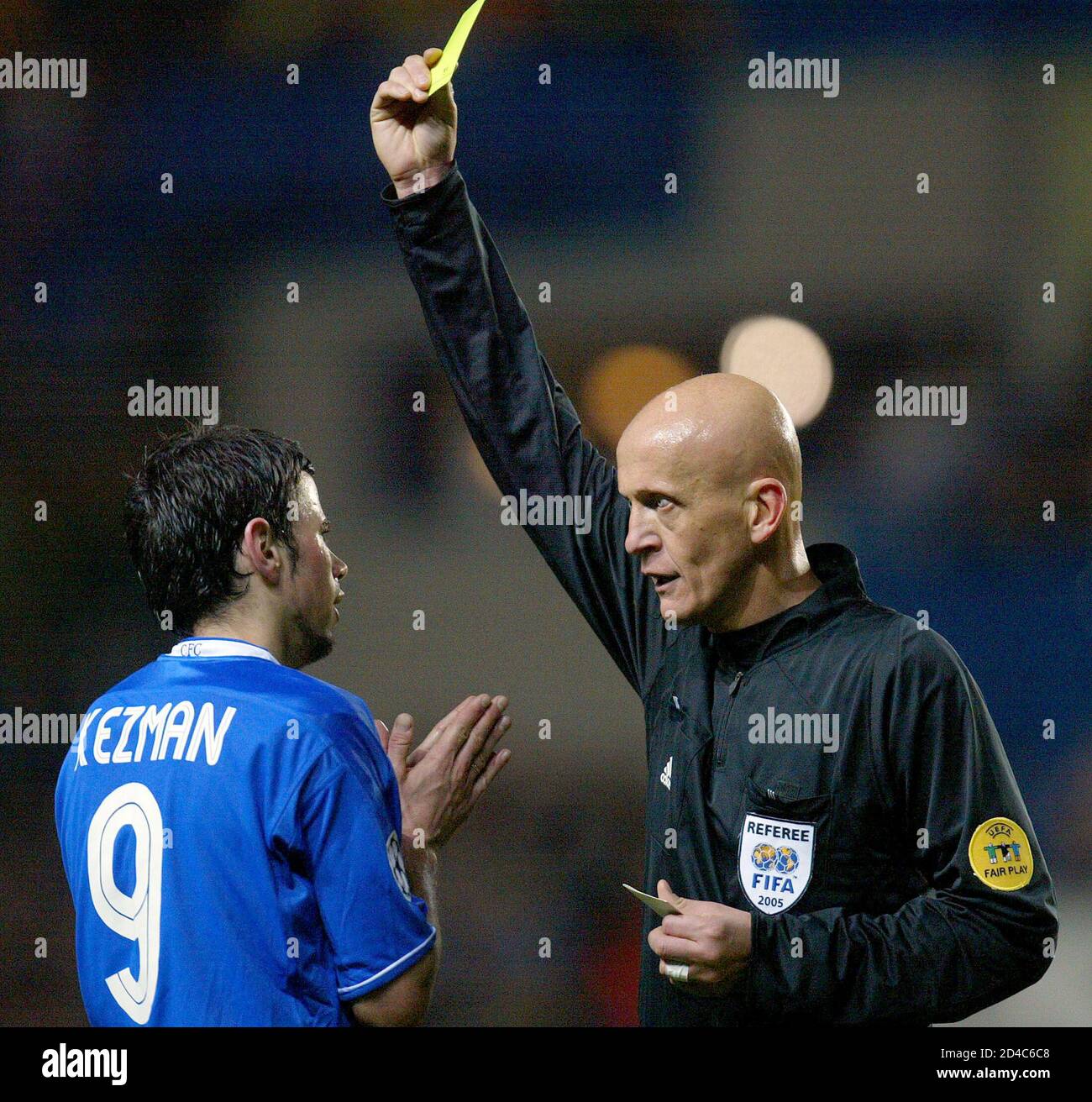 Italian Referee Pierluigi Collina Shows Chelsea S Mateja Kezman A Yellow Card In Champions League Match Against Barcelona Italian Referee Pierluigi Collina Shows Chelsea S Mateja Kezman A Yellow Card As They Play Barcelona Italian Referee Pierluigi Collina Shows Chelsea S Mateja Kezman A Yellow Card In Champions League Match Against Barcelona Italian Referee Pierluigi Collina Shows Chelsea S Mateja Kezman A Yellow Card As They Play Barcelona