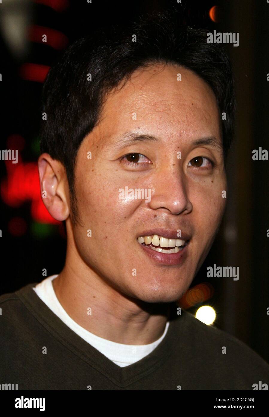 Asian American filmmaker Gene Rhee arrives for the premiere of 'Kung Fu Hustle' at the Arclight Cinerama Dome theatre in Hollywood March 29, 2005. Stock Photo