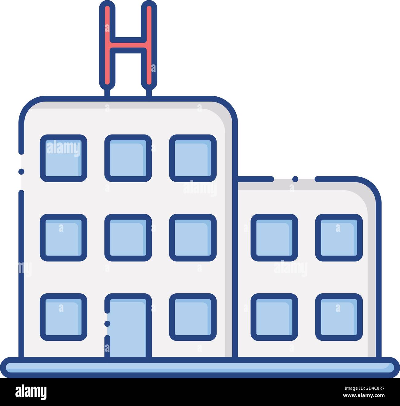 hospital building flat style icon vector illustration design Stock ...