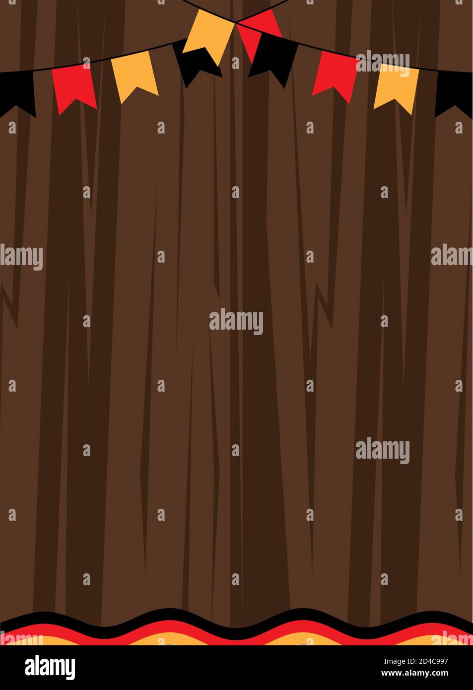 oktoberfest wood background with flag banner pennant design, Germany ...