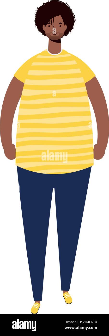 afro ethnic man with beard character icon vector illustration design ...