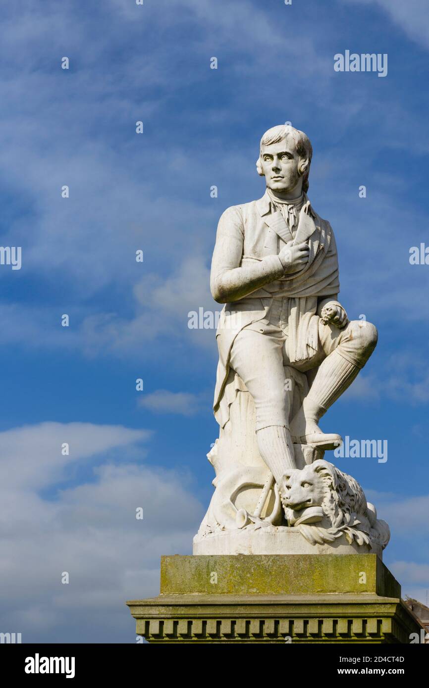 Statue of Robert Burns, Dumfries, Dumfries and Galloway, Scotland Stock