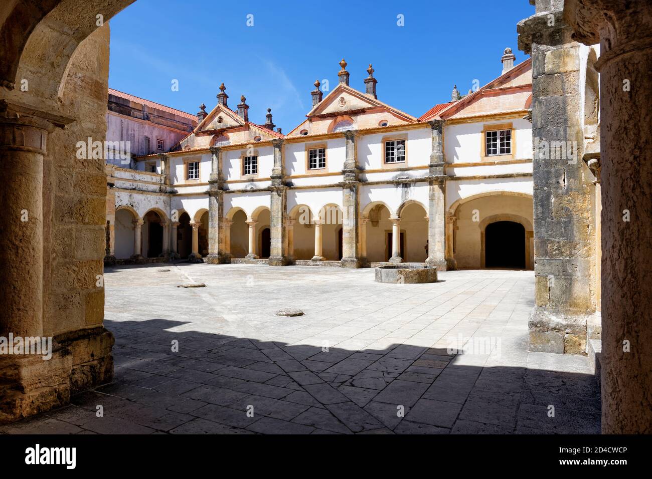 Micha Cloister, Courtyard, Castle and Convent of the Order of Christ, Tomar, Santarem district, Portugal Stock Photo