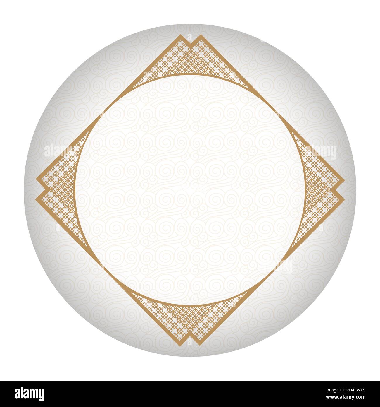 The Chinese White Jade Decorative Background Template Stock Vector