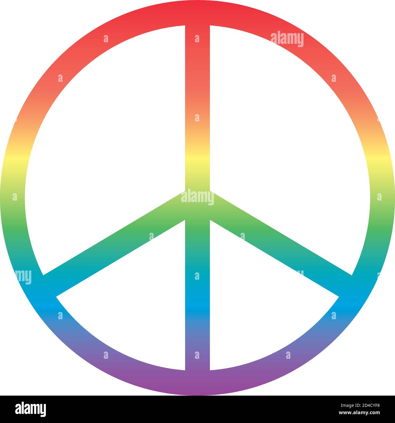 peace symbol degradient style icon vector illustration design Stock ...