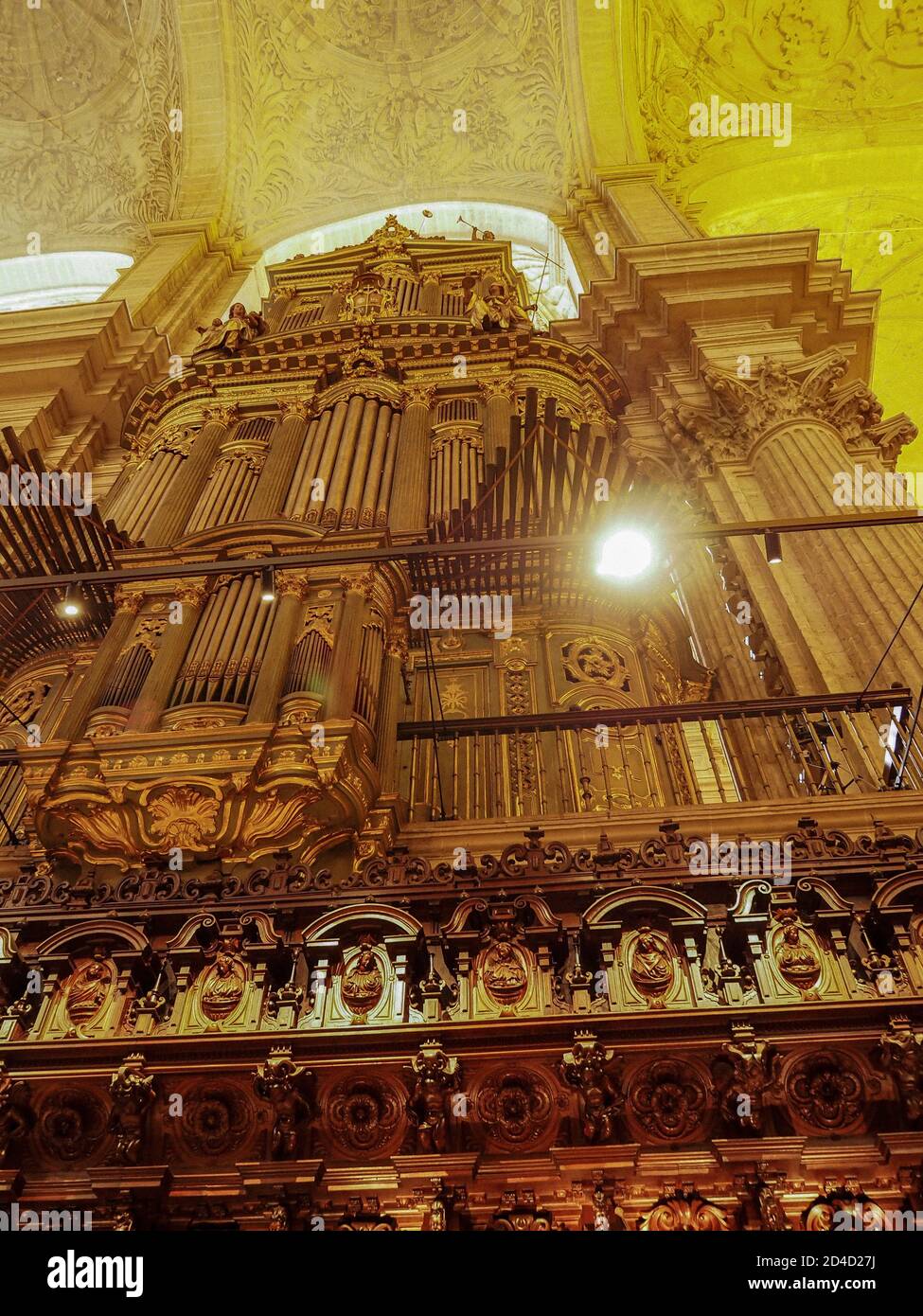 Beautiful shot of the Catedral de la Encarnacion de Malaga's interior in Malaga, Spain Stock Photo