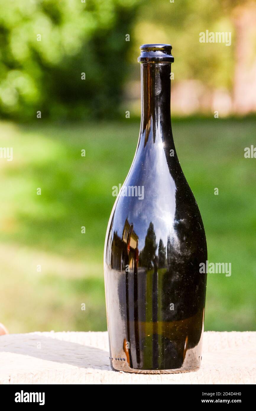 Vintage Old Fashioned Glass Bottle Stock Photo Alamy