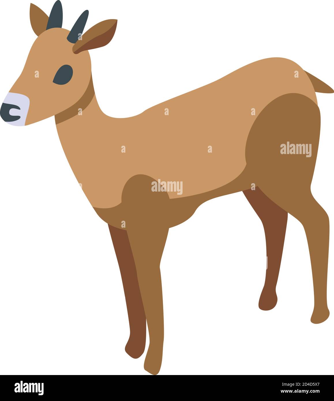 Oryx gazelle icon, isometric style Stock Vector