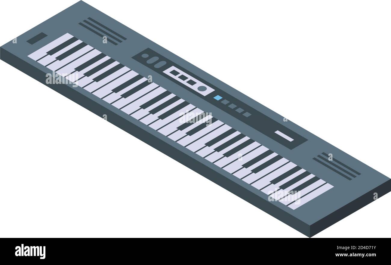 Synthesizer icon, isometric style Stock Vector