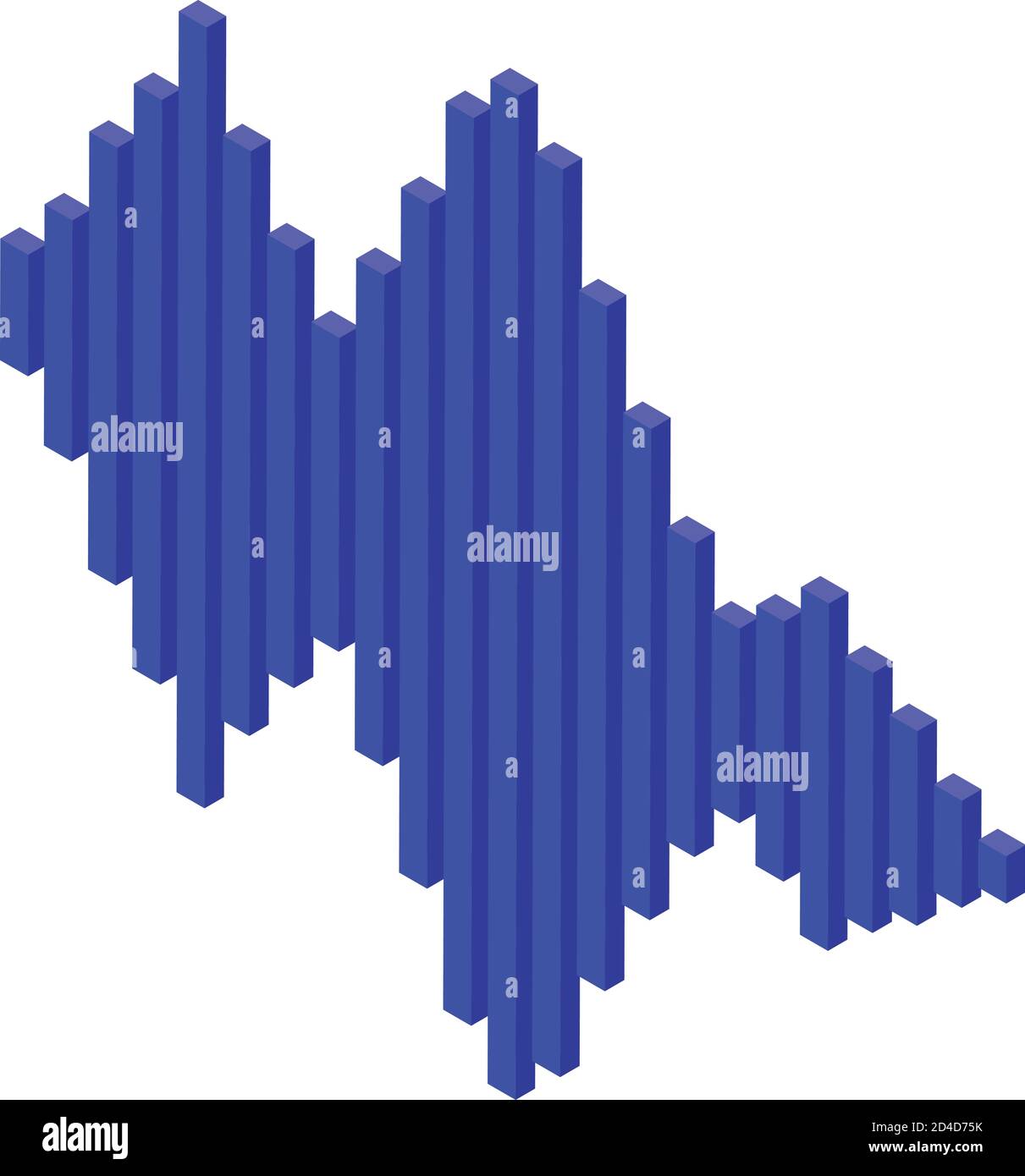 Playlist equalizer icon, isometric style Stock Vector