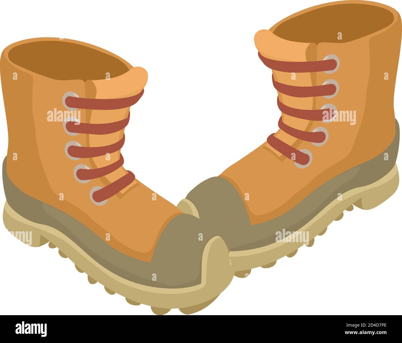 Army boots icon, isometric style Stock Vector