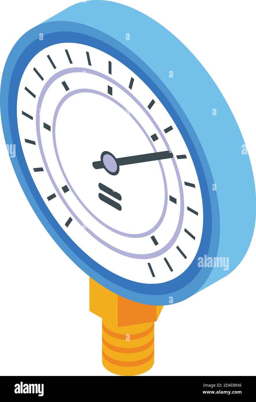 Manometer gauge icon, isometric style Stock Vector