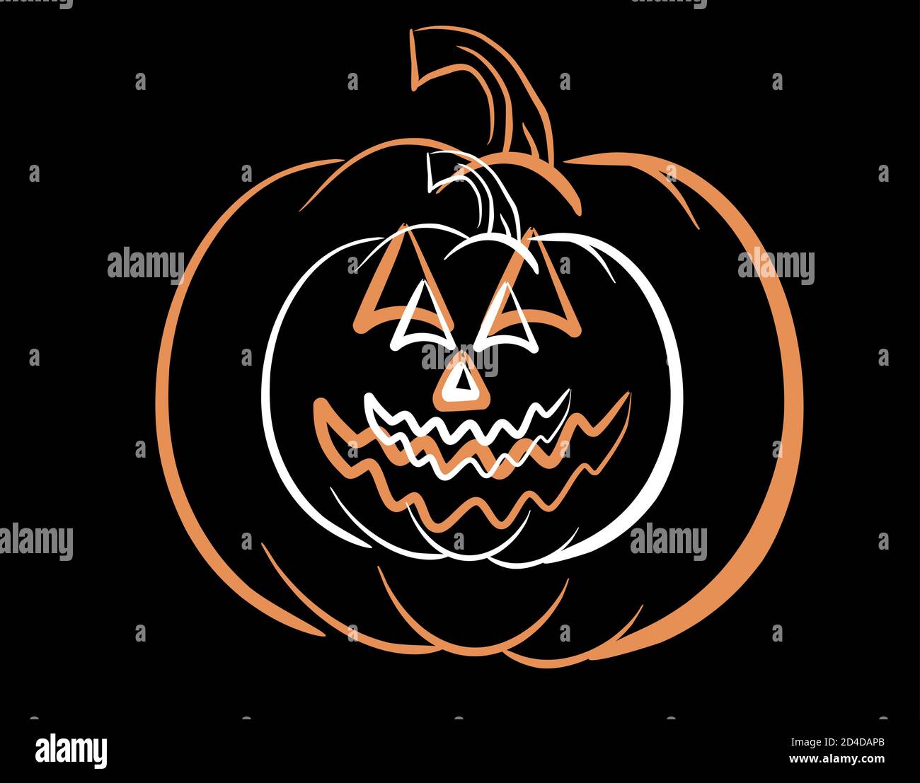 Pumpkin Spooky Halloween on vector illustration Stock Vector Image ...
