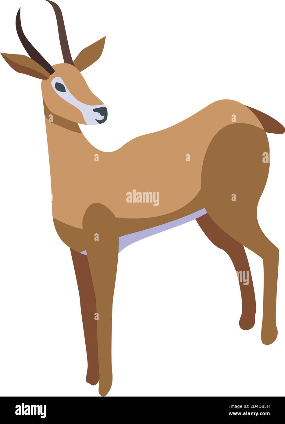 Impala gazelle icon, isometric style Stock Vector