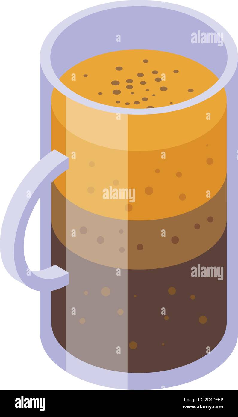 Cinnamon coffee icon, isometric style Stock Vector