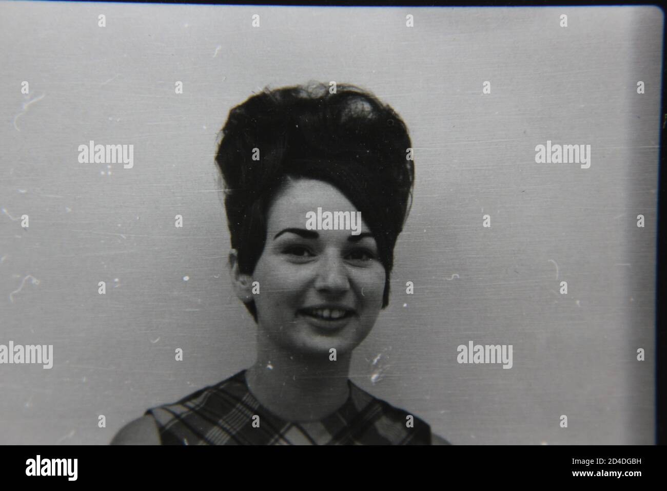 Fine 1970s vintage black and white photography of a head shot portrait ...
