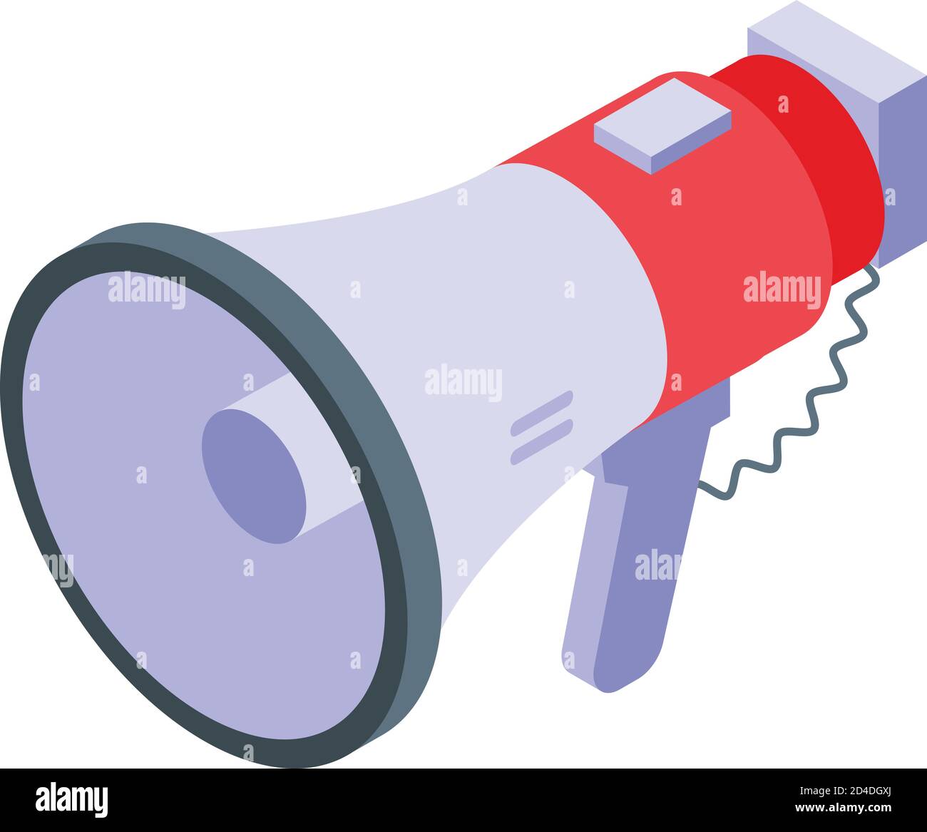 Rescuer megaphone icon, isometric style Stock Vector