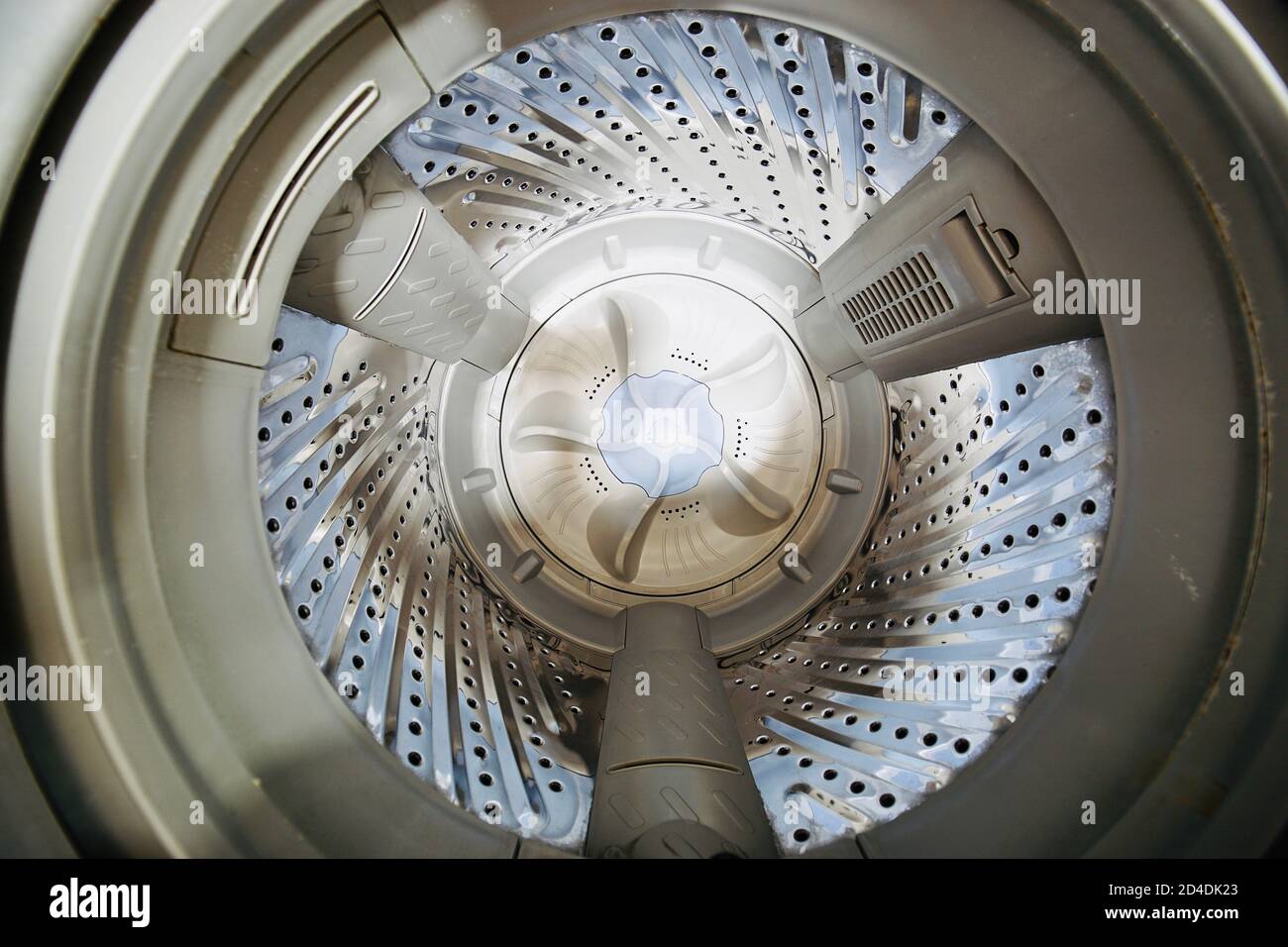 Washing machine internal view. Selective focus Stock Photo Alamy