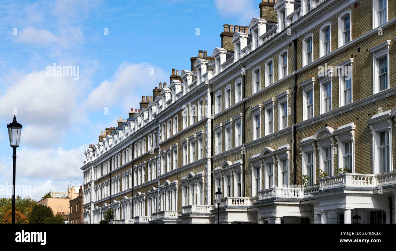 Street scene, Onslow Square, South Kensington, West London, UK Stock Photo