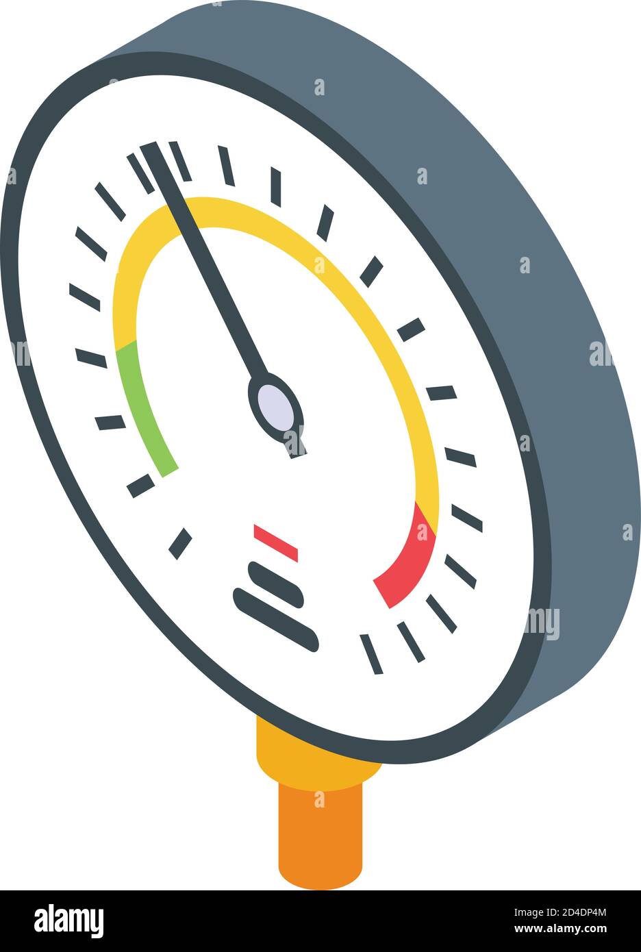 Industrial manometer icon, isometric style Stock Vector