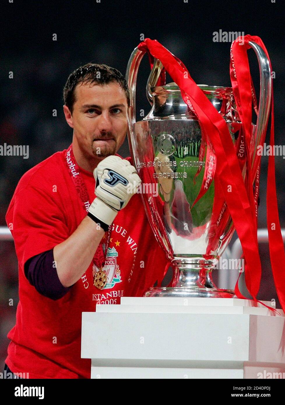 Milan champions league trophy liverpool hires stock photography and