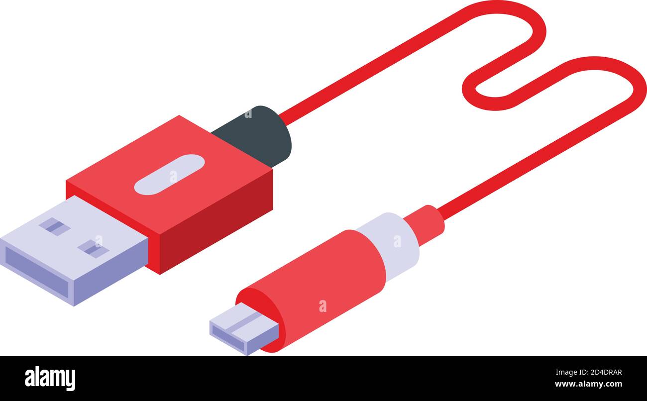 Data transfer cable isometric hi-res stock photography and images - Alamy