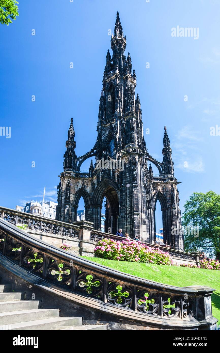 The Scott Monument in Edinburgh. Stock Photo
