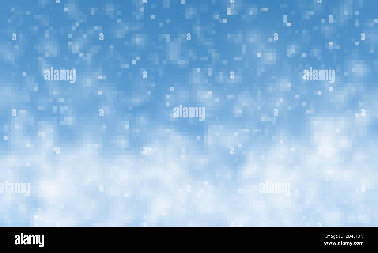 Christmas snow. Falling snowflakes on blue background. Snowfall. Vector ...