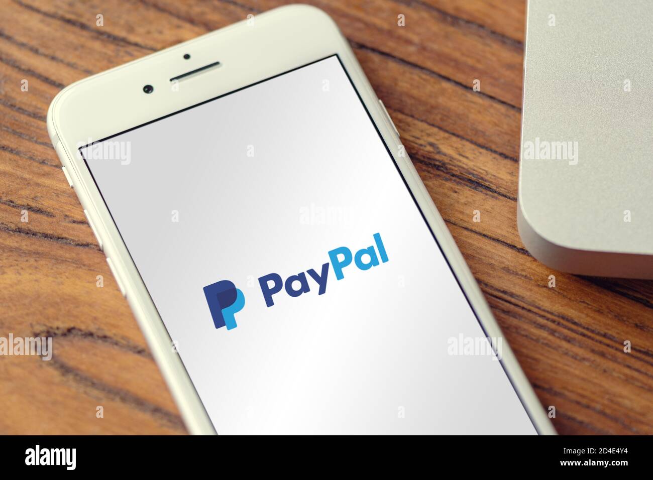 Guilherand-Granges, France - October 09, 2020. Smartphone with Paypal logo. American company operating a worldwide online payment system. Online money Stock Photo