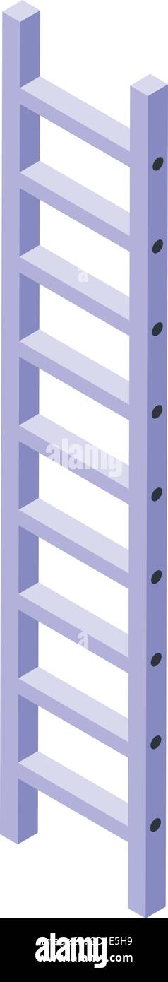 Rescuer ladder icon, isometric style Stock Vector