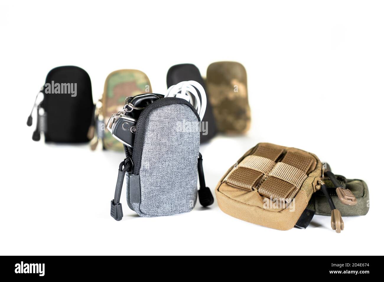 Backpack bag gear protective color khaki, tactical sports equipment isolated on white background