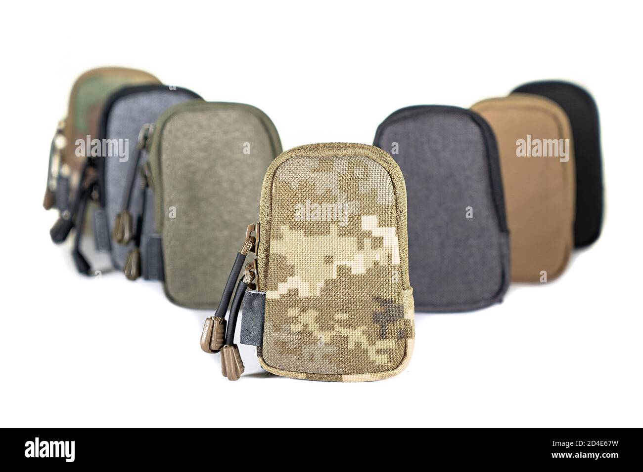 Backpack bag gear protective color khaki tactical sports equipment isolated on white background Stock Photo Alamy