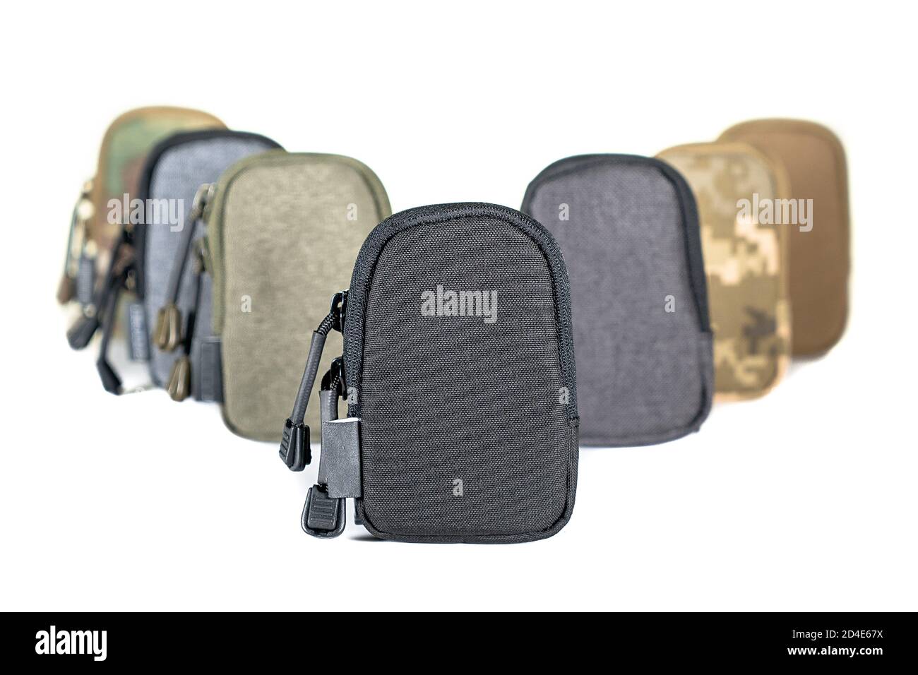 Backpack bag gear protective color khaki, tactical sports equipment isolated on white background